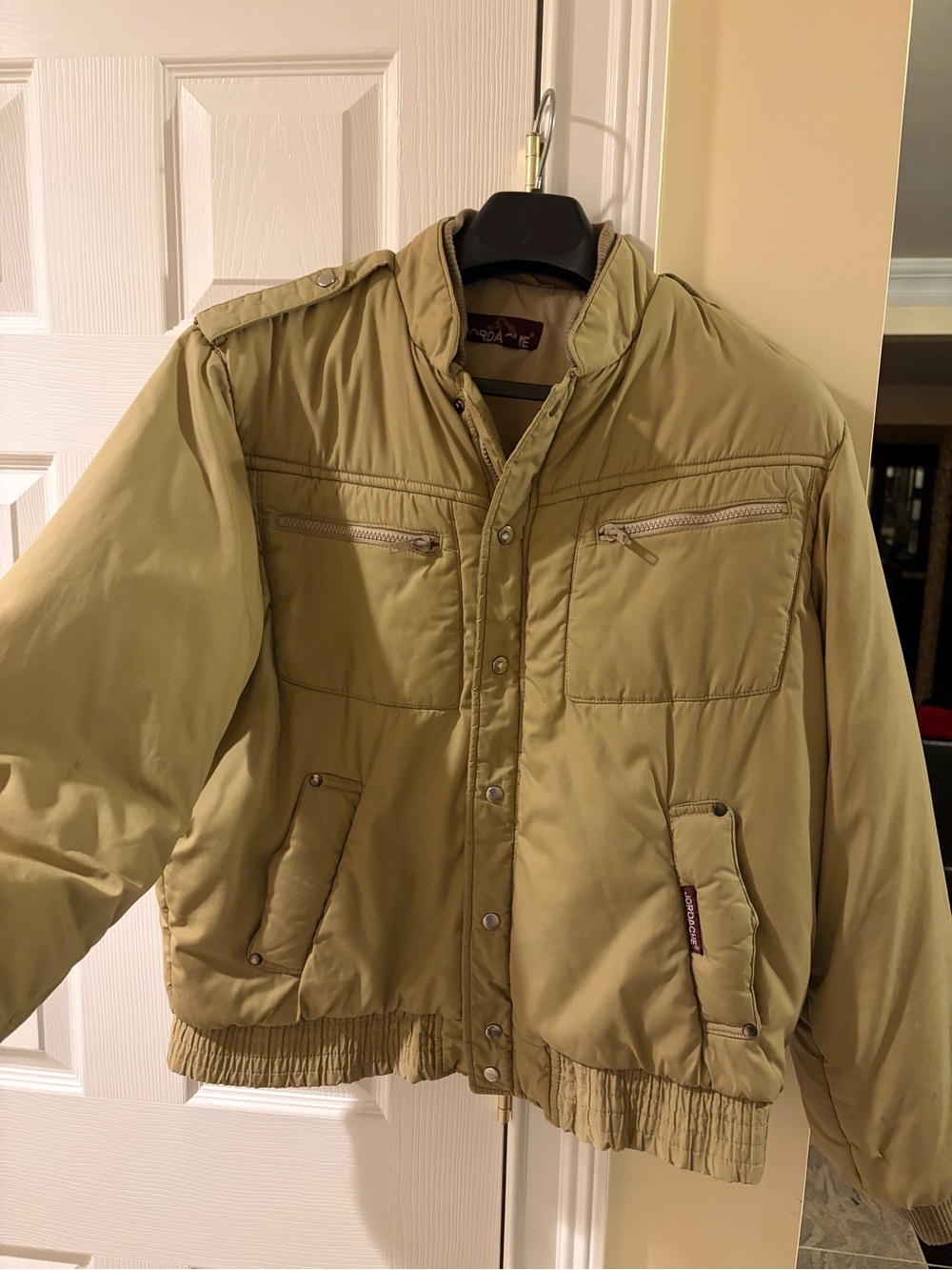 Jordache Quilted Khaki Jacket - Large